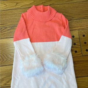 Janie and Jack knit dress with fur